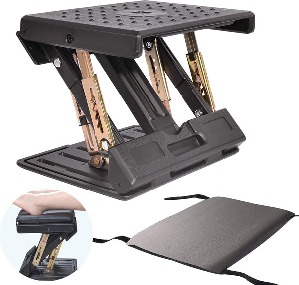 Foot Rest for under Desk at Work,Ergonomic Foot,Angle Adjustable Footrest with Removable Soft Foot Rest Pad, Pressure Relief for Comfort, Back, and Body(Black)
