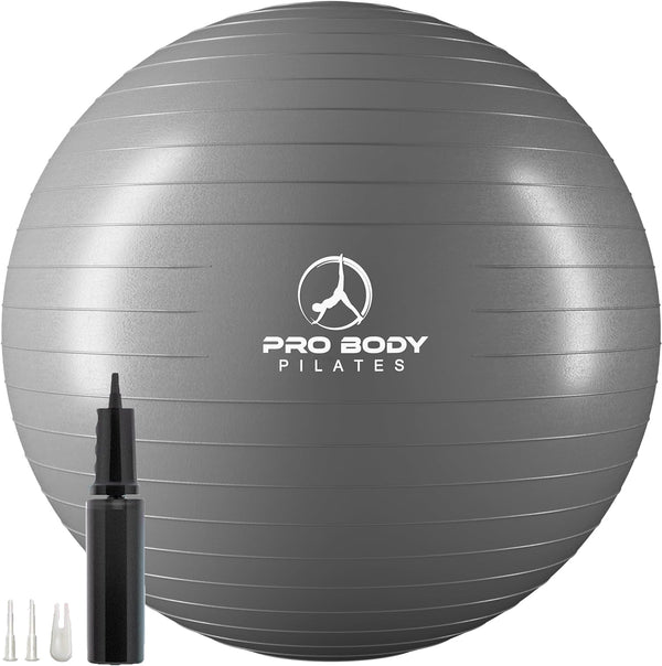 Exercise Ball - Multiple Sizes Gym Grade Balance Ball for Fitness, Yoga, Workout, Pregnancy & Physical Therapy