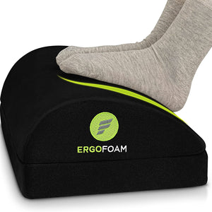 Foot Rest for under Desk at Work Chiropractor-Endorsed Orthopedic Teardrop Design 2In1 Adjustable Premium under Desk Foot Rest Ergonomic Desk Foot Rest for Lumbar Back Knee Pain (Black)