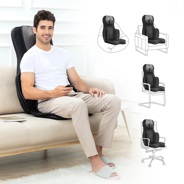 2D/3D Back Massager with Heat, Adjustable Seat Massage Cushion, Gifts