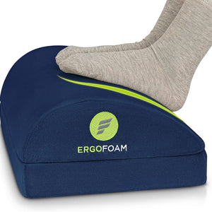 Foot Rest for under Desk at Work Chiropractor-Endorsed Orthopedic Teardrop Design 2In1 Adjustable Premium under Desk Footrest Ergonomic Desk Foot Rest for Lumbar, Back, Knee Pain (Navy Blue)