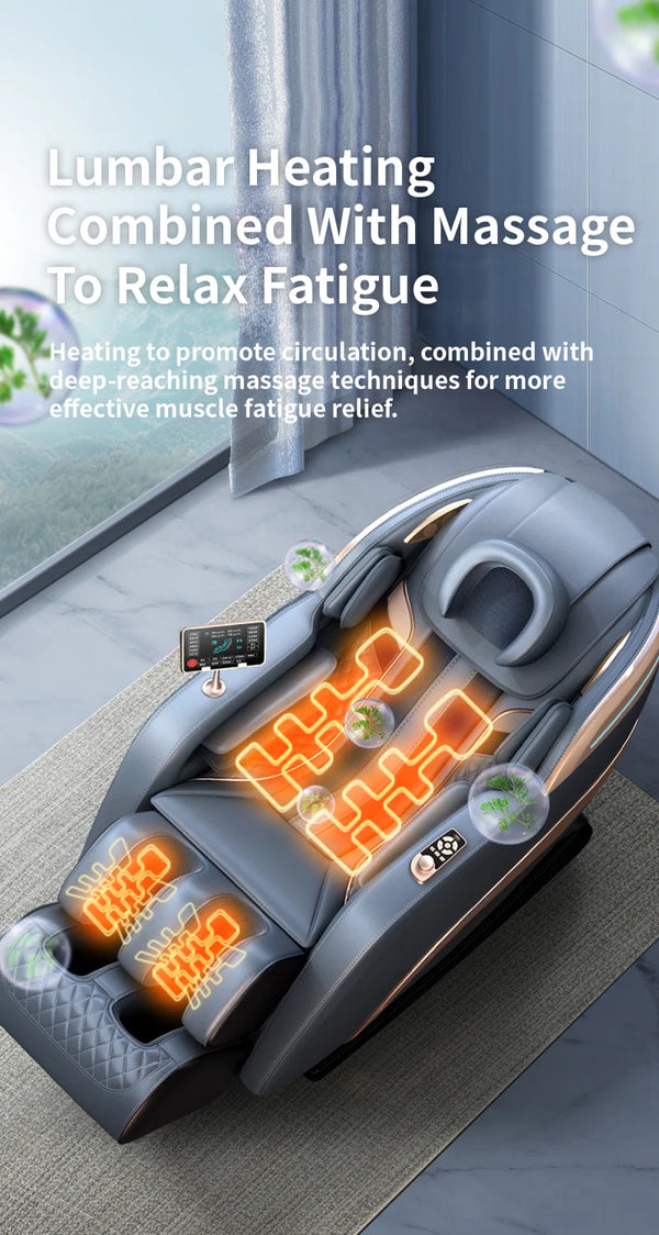 2025 Full Body 4D Massage Chair SL Track Zero Gravity, Shiatsu Recliner, Zero Gravity, Shiatsu, Heat, Foot Roller, Bluetooth