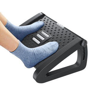 Foot Rests, Adjustable under Desk Footrest with 6 Height Position&Massage Surface, Ergonomic Foot Stool under Desk at Work for Improved Circulation and Posture,Home, Office(Black)